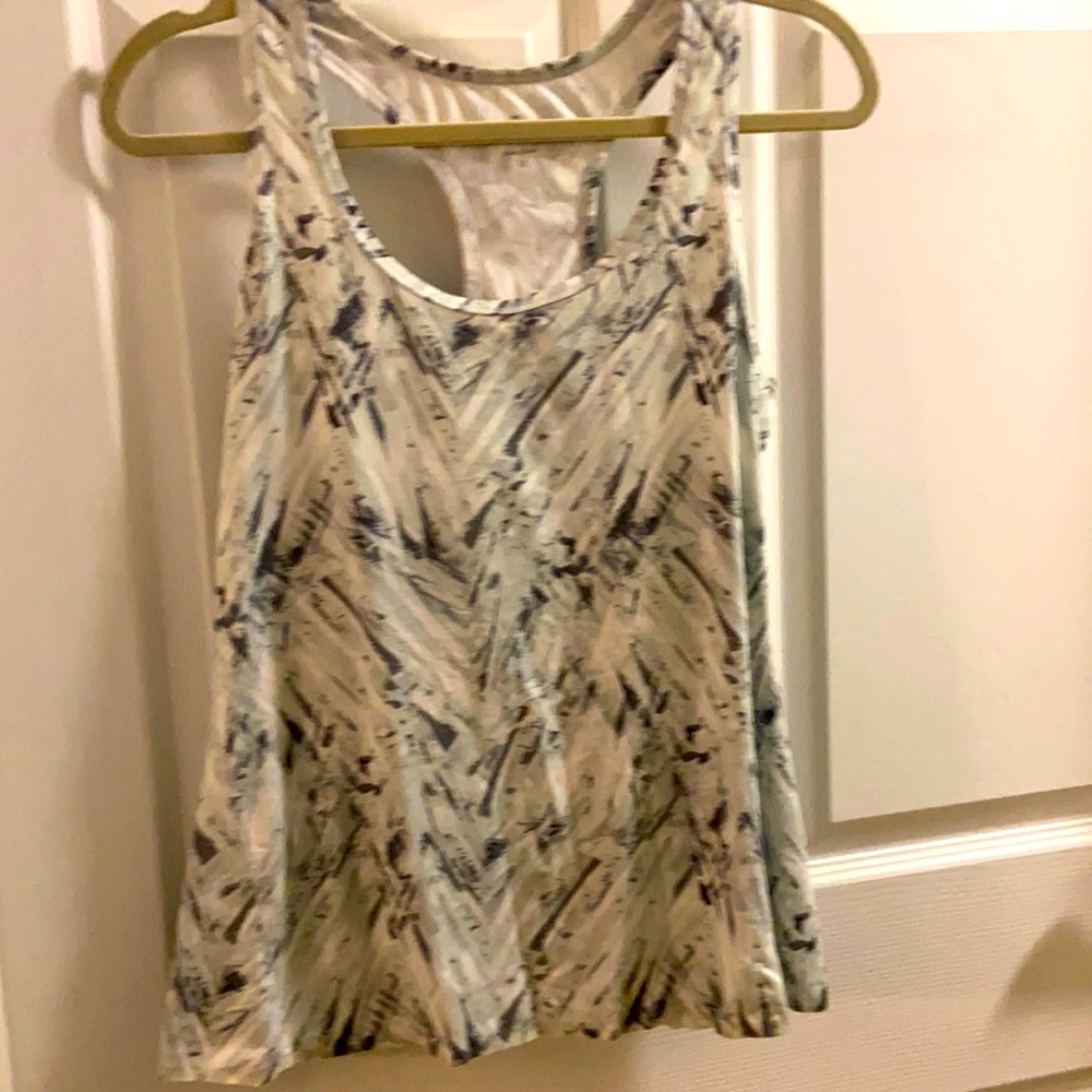 Athleta gray/white tank